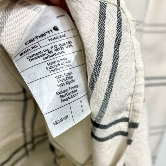 Carhartt Men's Loose Fit Midweight Short-Sleeve Plaid Shirt Size M - Picture 13 of 15